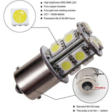 Cargar imagen en el visor de la galería, Lampara Bombilla Luz de Led de Señal de Coche 12V 3W BA15S 5050 13SMD Blanco
