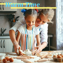 Cargar imagen en el visor de la galería, Rodillo de madera para cocina grande y pequeño para masa de madera para niños
