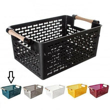 Cargar imagen en el visor de la galería, 2x Cestos plástico con Asas para Almacenamiento, organizacion para baño, cocina
