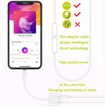 Cargar imagen en el visor de la galería, 2 en 1 Adaptador de auriculares para iphone 7/8/X/XR/XS/XS Max/ 11/11 Pro Max/12
