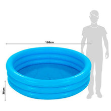 Cargar imagen en el visor de la galería, PISCINA HINCHABLE 3 AROS AZUL 168X38CM 581 L iNFANTIL para niños familiar verano
