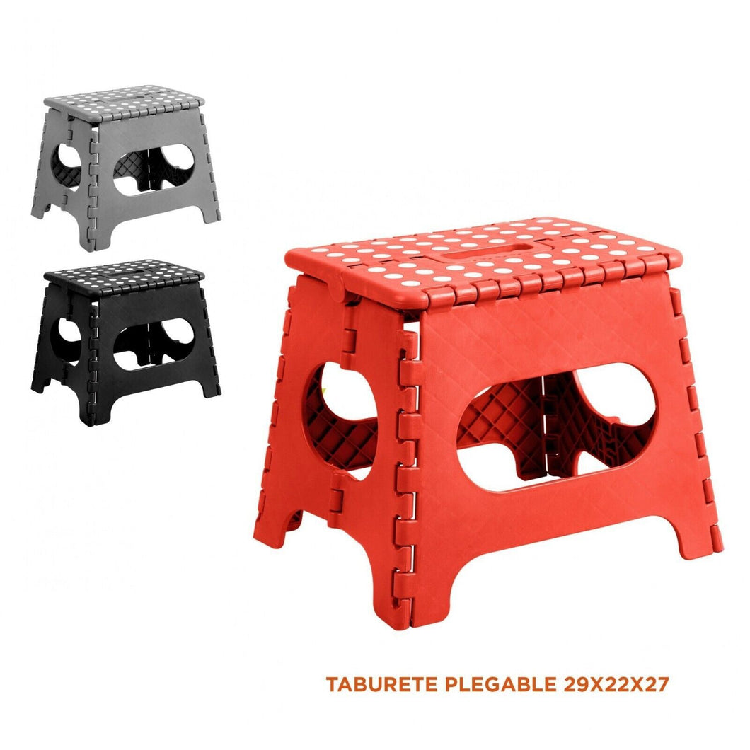 Taburete Plegable Plastico 27 cm 120 kg Seguridad Niños Multiuso Antideslizante