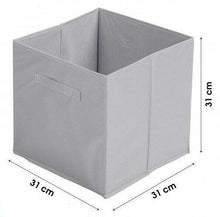 Cargar imagen en el visor de la galería, Pack 4 Cubos de almacenaje TNT 31x31x31cm para estanteria caja cuadrado plegable
