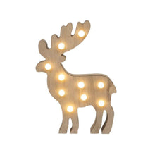 Cargar imagen en el visor de la galería, Reno De Navidad Figura Madera Decoracion Con Luz Led
