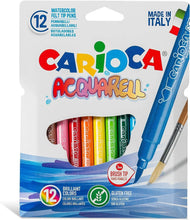 Cargar imagen en el visor de la galería, Rotuladores acuarela 12 unds colores brillantes punta 3 mm
