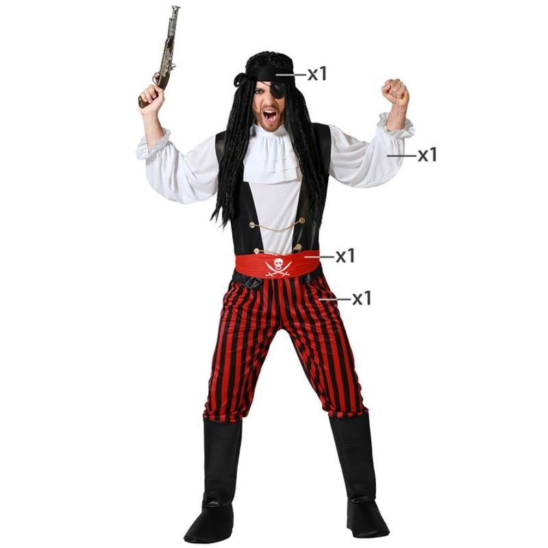 Disfraz Pirata Hombre Adulto para Carnaval Fiesta Teatro Cumpleaño