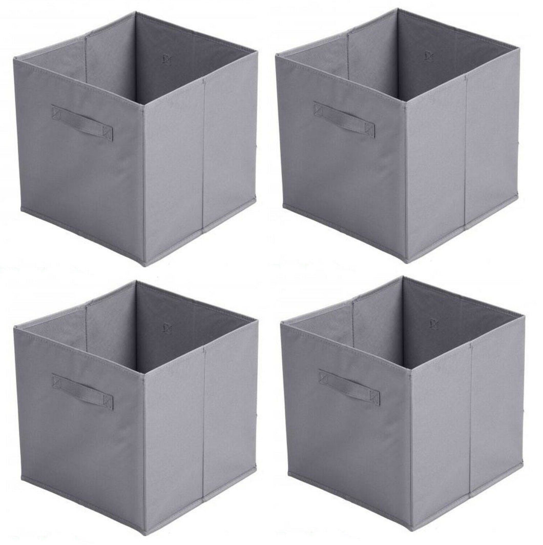 Pack 4 Cubos de almacenaje TNT 31x31x31cm para estanteria caja cuadrado plegable