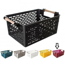 Cargar imagen en el visor de la galería, 2x Cestos plástico con Asas para Almacenamiento, organizacion para baño, cocina

