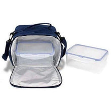 Cargar imagen en el visor de la galería, Bolso Funda Portameriendas Térmico con 2 Fiambreras Cuadradas de 1.1 L
