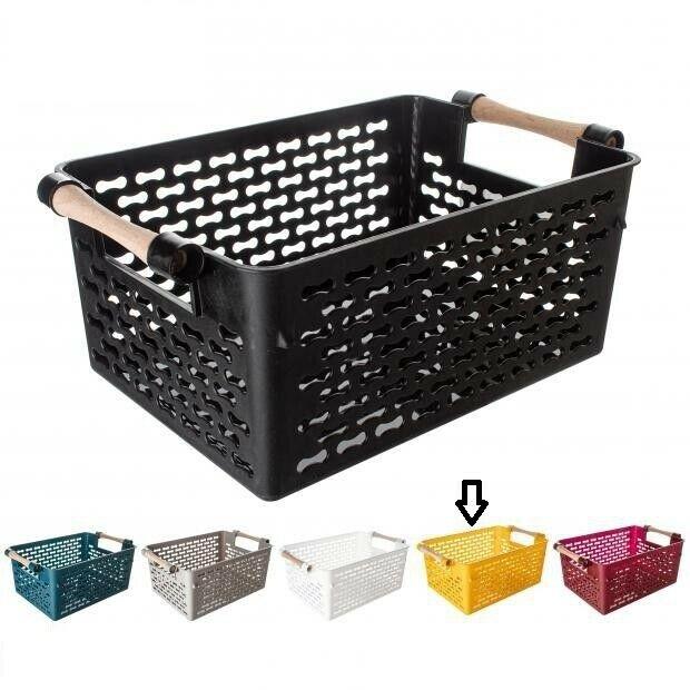 2x Cestos plástico con Asas para Almacenamiento, organizacion para baño, cocina