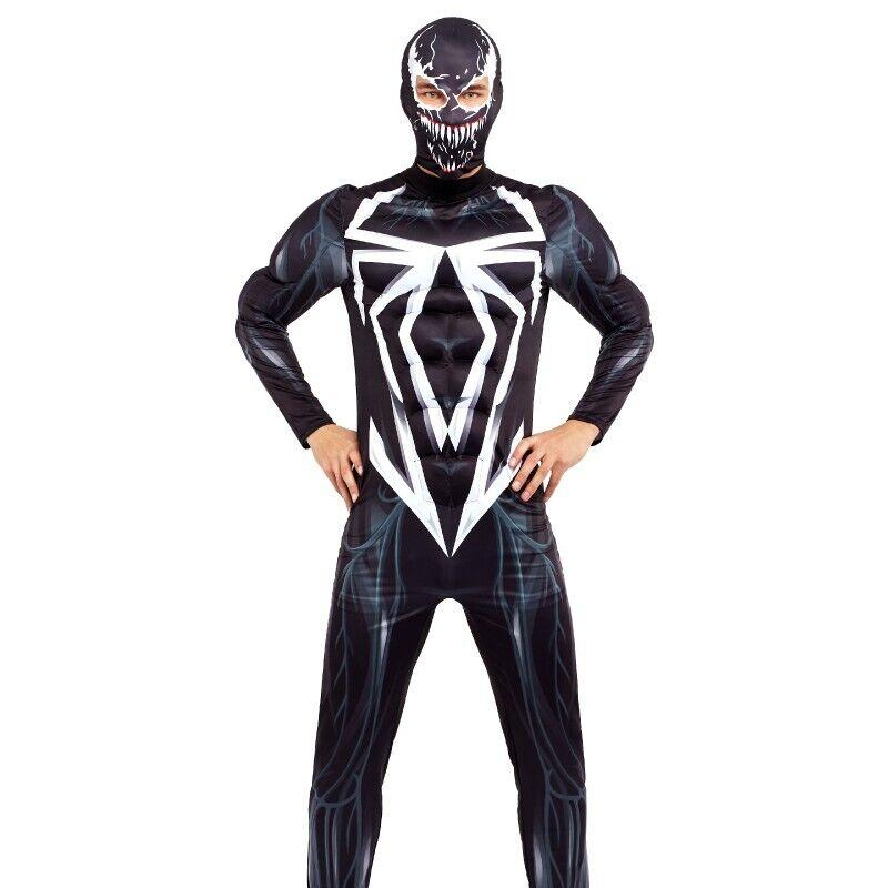 Disfraz Black Spider Hombre Adulto para Halloween Carnaval Fiesta Teatro