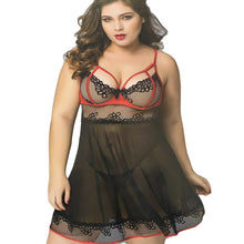 Cargar imagen en el visor de la galería, Picardias Lenceria Sexy Ropa interior de Mujer Talla Grande Negro
