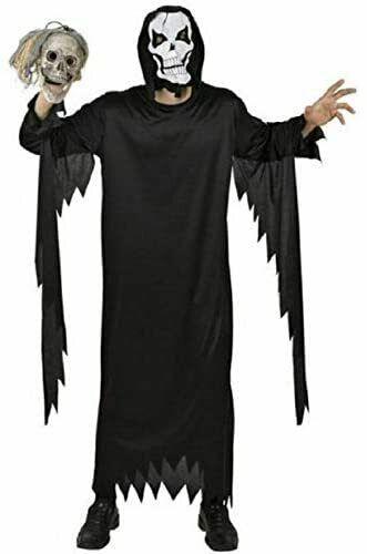 Disfraz Esqueleto negro adulto hombre Para Halloween Carnaval Teatreo