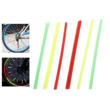 Cargar imagen en el visor de la galería, 72 piezas Bandas Reflectores para Radios de bicicleta reflectantes noctilucente
