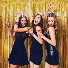 Cargar imagen en el visor de la galería, Cortina de flecos metalizada decorativa cumpleaños fiesta Plateado y Dorado
