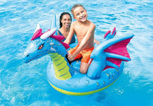 Cargar imagen en el visor de la galería, Intex - Ride on colchoneta hinchable dragon 201x191 cm 3 años, (57563NP)
