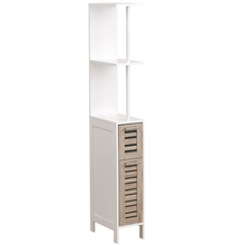 Cargar imagen en el visor de la galería, Mueble de Baño Columna Armario Eatantería Para Espacios Reducidos MDF con 2 Eatantes + 2 Puertas
