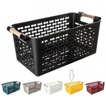 Cargar imagen en el visor de la galería, 2x Cestos plástico con Asas para Almacenamiento, organizacion para baño, cocina
