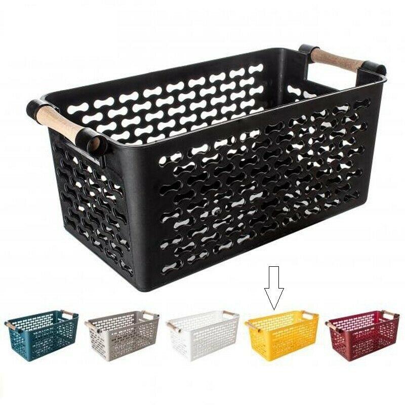 2x Cestos plástico con Asas para Almacenamiento, organizacion para baño, cocina