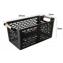 Cargar imagen en el visor de la galería, 2x Cestos plástico con Asas para Almacenamiento, organizacion para baño, cocina
