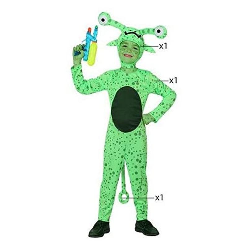 Disfraz De Alienígena Azul Para Bebé, Mono Y Cabeza Incluidos, Talla 0-6 Años, Ideal Para Halloween Y Fiestas Temáticas