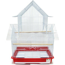 Cargar imagen en el visor de la galería, Jaula Pájaros Metal con Comedero Bebedero Saltador Cubeta 47.5 x 36 x 68 cm

