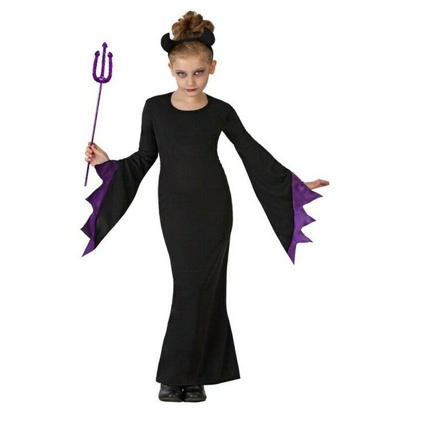 Disfraz Bruja Reina de tinieblas Vestido de Niña Infantil Carnaval Halloween