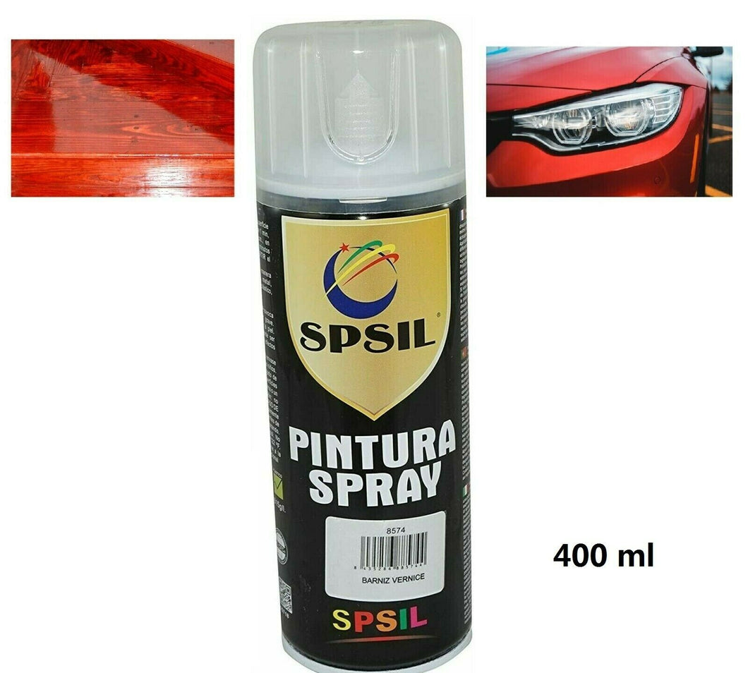 Pintura Spray Barniz Brillante 400ml SPSIL Aerosol Repara Faros de Coc –  Maxia Market
