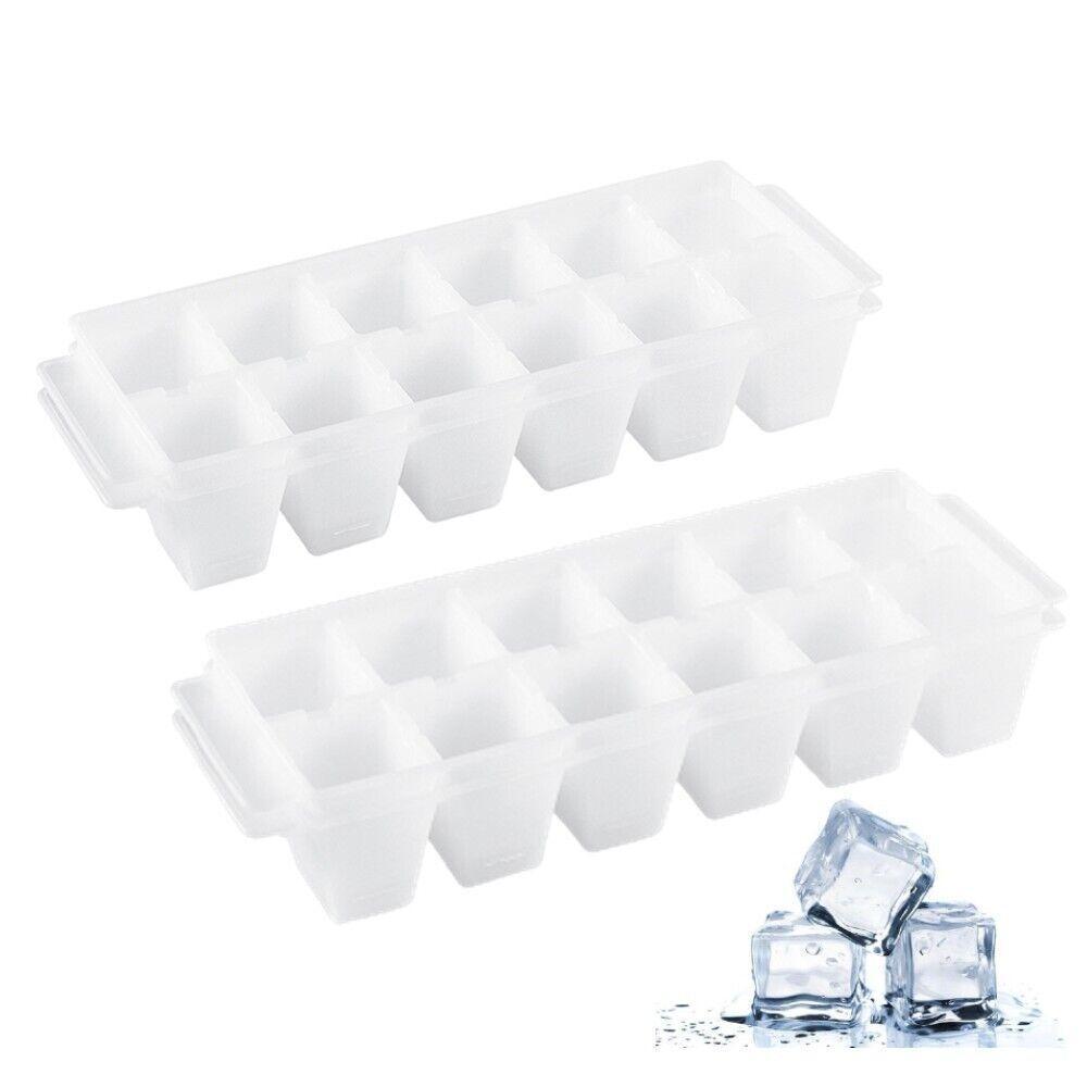 Bandeja cubitos cubos hielo plástico blanco cubitera para hacer hielo 2 pcs