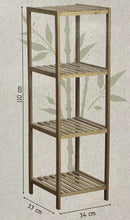 Cargar imagen en el visor de la galería, Estanteria de Baño de 3 o 4 estantes Bambú, Estantes de baño,Mueble de Baño
