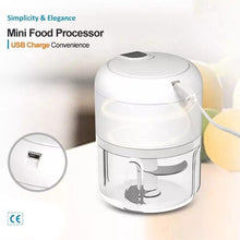 Cargar imagen en el visor de la galería, Mini Picadora Trituradora recargable USB, 250ml Inalambrico y Portál cortador

