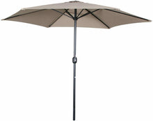 Cargar imagen en el visor de la galería, Sombrilla Parasol ø 300 cm Inclinabre Estructura Aluminio y Acero ø 48 mm Con 8 varillas de Acero12 x 18 mm Para Terraza Jardin Patio
