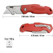 Cargar imagen en el visor de la galería, Cuchillo utilidad plegable mecanismo hoja cambio rápido mango de aleación cuter
