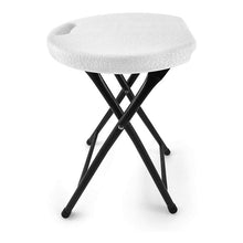 Cargar imagen en el visor de la galería, Silla Banco Taburete Plegable Blanco 30x45cm Para Cocina Baño Camping
