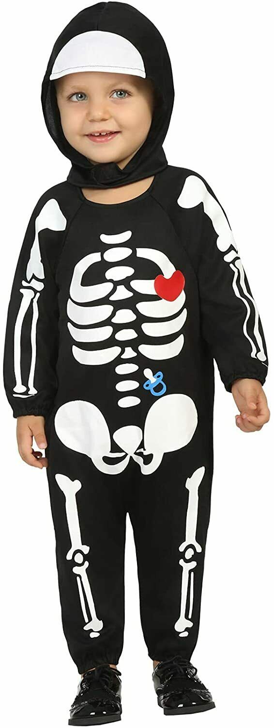 Disfraz esqueleto niño bebé 6 a 12 meses Para Halloween Carnaval teatro