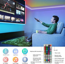 Cargar imagen en el visor de la galería, Tira LED 5050 RGB 5M Sincronización de música Bluetooth, control de aplicaciones
