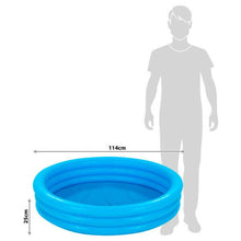 Cargar imagen en el visor de la galería, PISCINA HINCHABLE 3 AROS AZUL 114X25CM 156 L infantil familiar verano jardin
