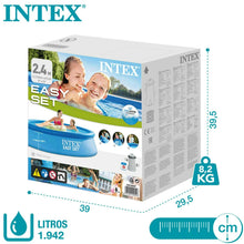 Cargar imagen en el visor de la galería, Piscina desmontable redonda INTEX jardin casa Ø244x61 cm familiar 1942 litros

