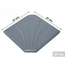 Cargar imagen en el visor de la galería, Base Pie Para Parasol Excéntrico de Piezas Gris de Cemento de 20 kg 47x47x4.5 cm
