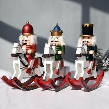 Cargar imagen en el visor de la galería, Cascanueces de navidad de madera montado a caballo 30 cm figura decorativa
