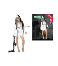 Cargar imagen en el visor de la galería, Disfraz Fantasma Mujer Adulto Blanco Para Halloween Carnaval Teatro
