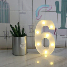 Cargar imagen en el visor de la galería, Números Decoración LED Números Decorativos 0-9 Color Blanco
