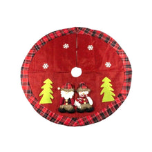 Cargar imagen en el visor de la galería, Falda Del Árbol De Navidad Alfombra Rojo Papá Noel 96 Cm
