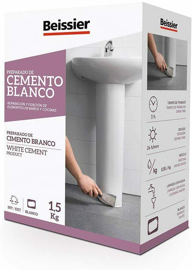 Cemento blanco aditivado para cerámica Beissier 1,5 kg