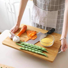 Cargar imagen en el visor de la galería, Tabla de cortar rectangular colgante de bambú cocina fruta verdura carne comida
