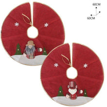Cargar imagen en el visor de la galería, Falda Del Árbol De Navidad Alfombra Rojo Papá Noel 60 y 90 Cm
