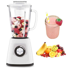 Cargar imagen en el visor de la galería, Licuadora Batidora vaso de cristal 350 W jarra de 1200 ml acero inox smoothie zumos hielo
