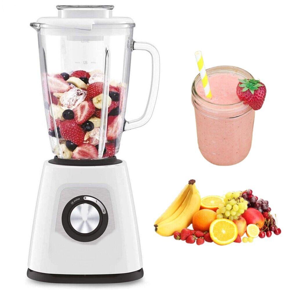 Licuadora Batidora vaso de cristal 350 W jarra de 1200 ml acero inox smoothie zumos hielo