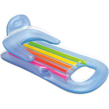 Cargar imagen en el visor de la galería, Sillón Colchón Hinchable colchonta tumbona piscina con respaldo y posa brazos
