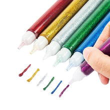 Cargar imagen en el visor de la galería, Pegamento purpurina color intenso escolar polvo brillante bolis de gel 6-12 unds

